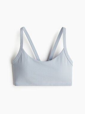 (NWT) H&M - light blue medium support sports bra with SoftMove™ (XL)
